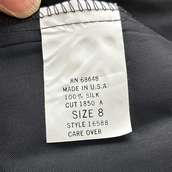 Vintage silk abs evening dress size 8 - Picture 7 of 13